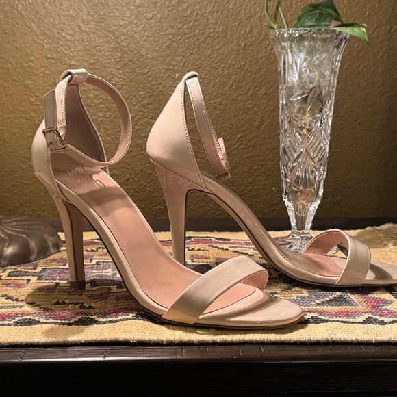 Mix No. 6 Shoes - Mix It 6 Cream Stiletto Heels with Ankle Strap